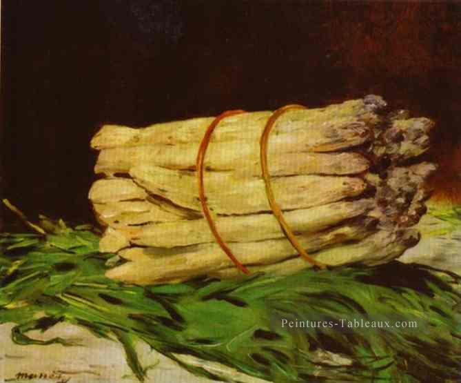 Un bouquet d’asperges Nature morte impressionnisme Édouard Manet Peintures à l'huile
